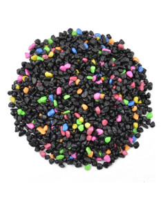 Grava para Acuarios CNZ Negra Fluorescente 2.27 kg 0.64-0.89 cm