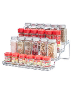 Organizador de Especias 4 Niveles MEIQIHOME Metal Cromo