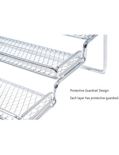 Organizador de Especias 4 Niveles MEIQIHOME Metal Cromo 2