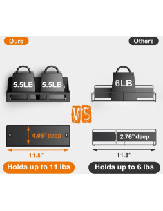 Estante Magnético para Especias Jewem, Paquete de 2, Negro 2
