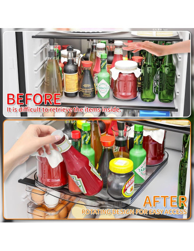 Organizador de Refrigerador Yieach 40x30 cm Rotativo 360