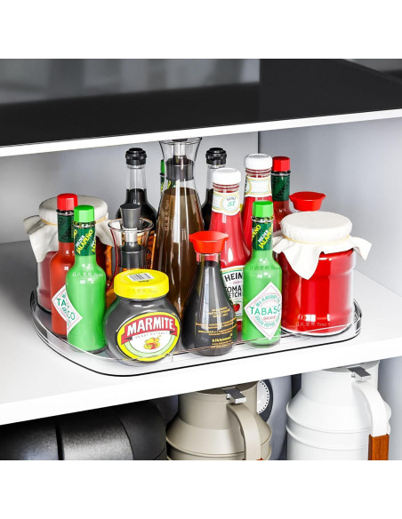 Organizador de Refrigerador Yieach 40x30 cm Rotativo 360 Organizador de Refrigerador Yieach 40x30 cm Rotativo 360
