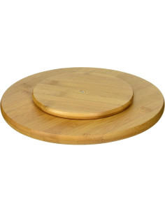Plato Giratorio de Madera de Bambú Lipper 25,4 cm 2