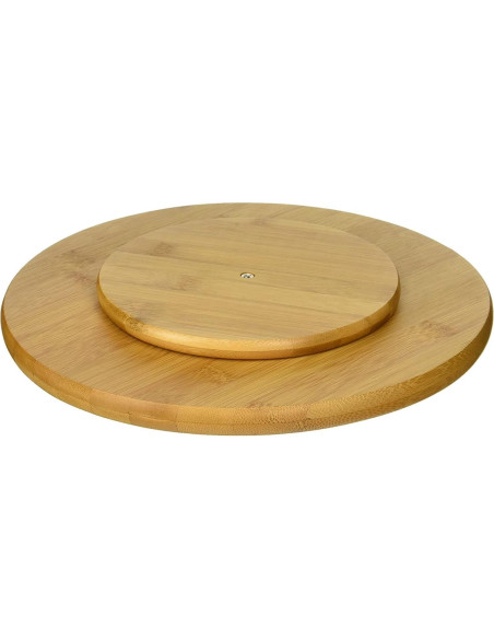 Plato Giratorio de Madera de Bambú Lipper 25,4 cm