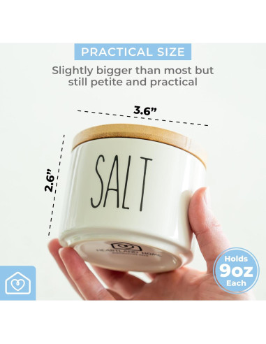 Juego de Tazones de Cerámica para Sal y Pimienta Heartland