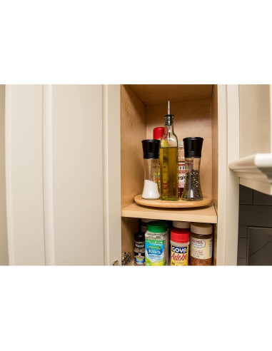 Plato Giratorio de Madera de Bambú Lipper 25,4 cm