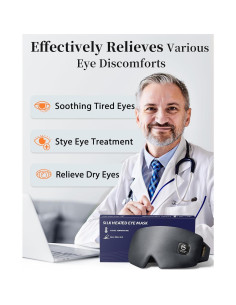 Máscara de Ojos Calentada FACEMOON Gris - Alivio Ocular 2