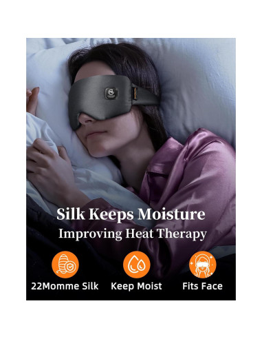 Máscara de Ojos Calentada FACEMOON Gris - Alivio Ocular