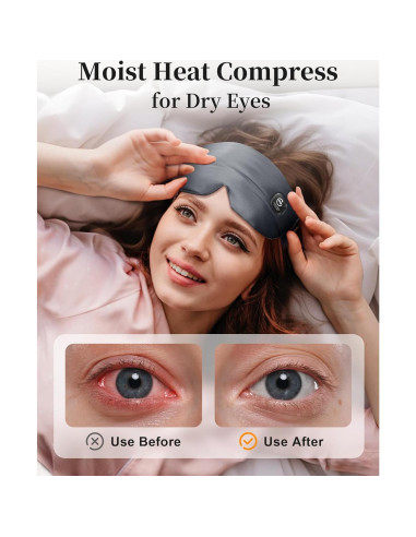 Máscara de Ojos Calentada FACEMOON Gris - Alivio Ocular