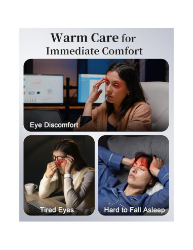 Máscara de Ojos Calentada FACEMOON Gris - Alivio Ocular