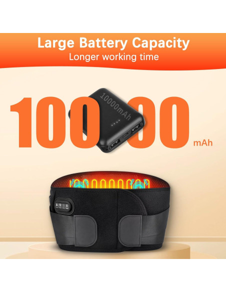 Faja Calentadora Inalámbrica Extra Grande 152 cm Masaje