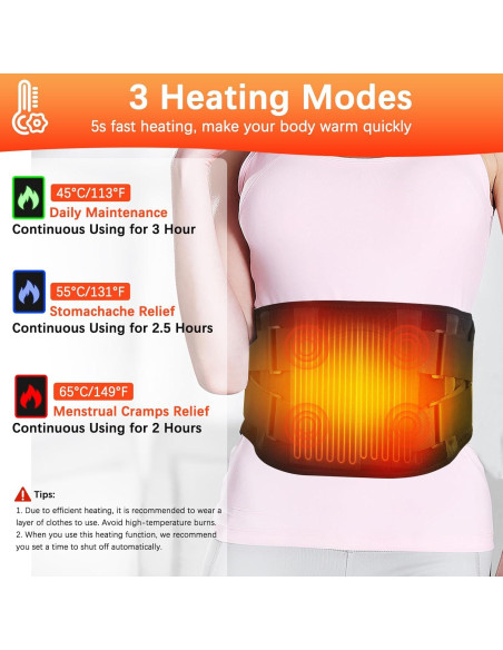 Faja Calentadora Inalámbrica Extra Grande 152 cm Masaje
