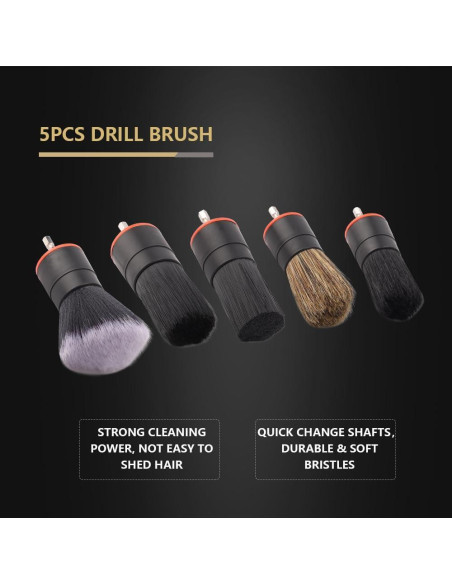 Juego de 5 Cepillos de Detalle SPTA para Automóvil