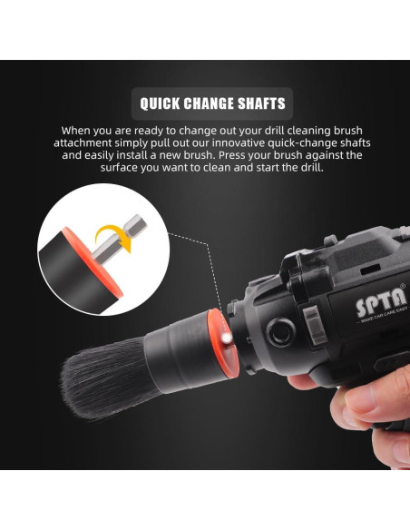 Juego de 5 Cepillos de Detalle SPTA para Automóvil