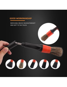 Juego de Cepillos de Detalle SPTA DF075 para Automóviles 5 Pzas 2