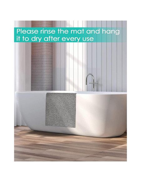 Alfombrilla de Ducha Antideslizante Godehone 40x92 cm Gris