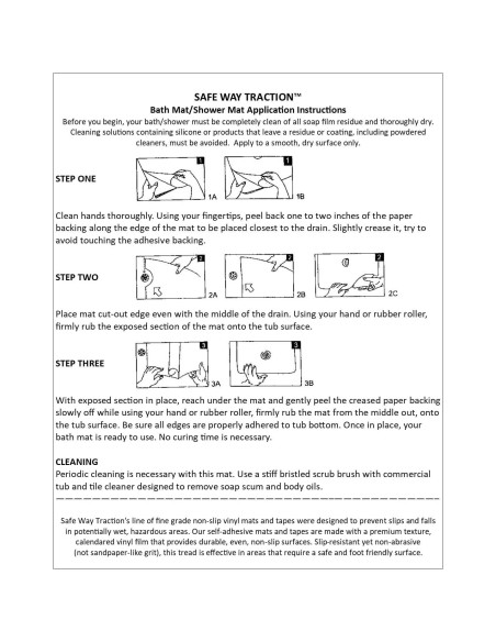 Alfombrilla Antideslizante Vinilo 40x16 cm Safe Way Traction