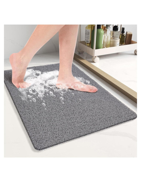 Alfombrilla Antideslizante Mecko 40x60 cm Gris para Ducha