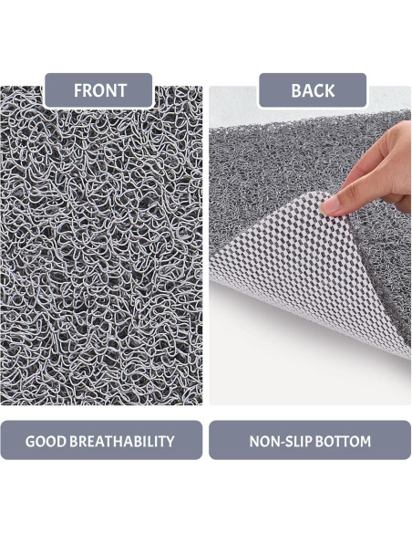 Alfombrilla Antideslizante Mecko 40x60 cm Gris para Ducha