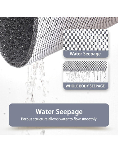 Alfombrilla Antideslizante Mecko 40x60 cm Gris para Ducha