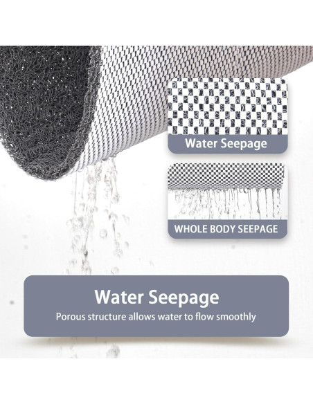 Alfombrilla Antideslizante Mecko 40x60 cm Gris para Ducha