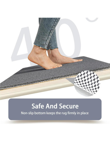 Alfombrilla Antideslizante Mecko 40x60 cm Gris para Ducha