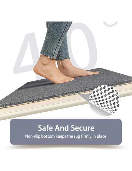 Alfombrilla Antideslizante Mecko 40x60 cm Gris para Ducha