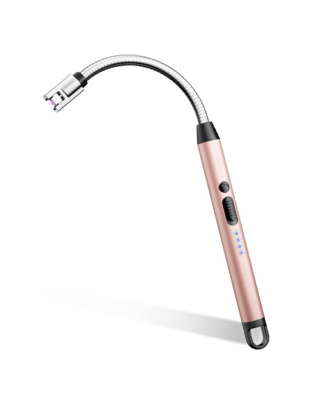 Encendedor Eléctrico AJIJING Oro Rosa Recargable USB Tipo-C