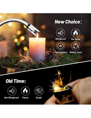 Encendedor Eléctrico AJIJING Oro Rosa Recargable USB Tipo-C