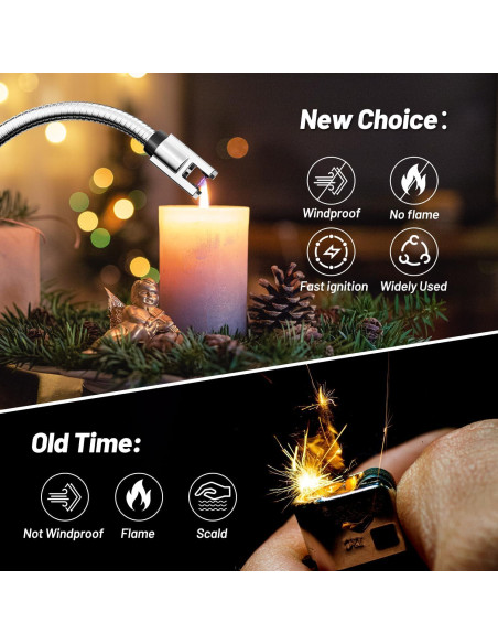 Encendedor Eléctrico AJIJING Oro Rosa Recargable USB Tipo-C