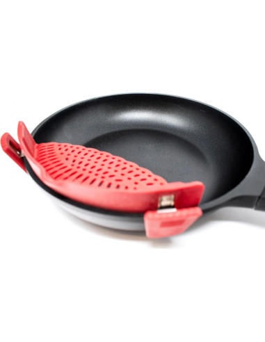 Colador de Silicona Norpro 23.5 cm Rojo Práctico