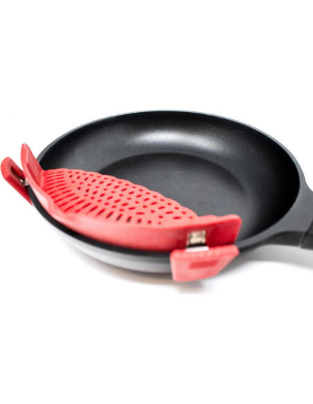 Colador de Silicona Norpro 23.5 cm Rojo Práctico