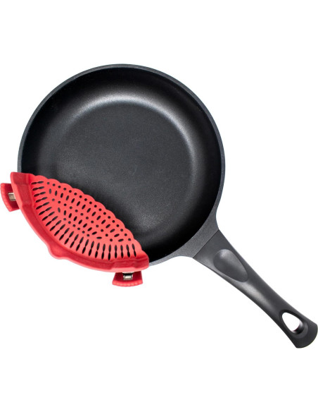 Colador de Silicona Norpro 23.5 cm Rojo Práctico