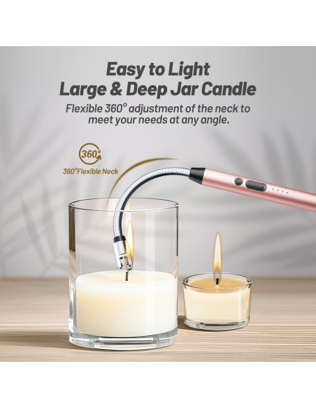 Encendedor Eléctrico AJIJING Oro Rosa Recargable USB Tipo-C
