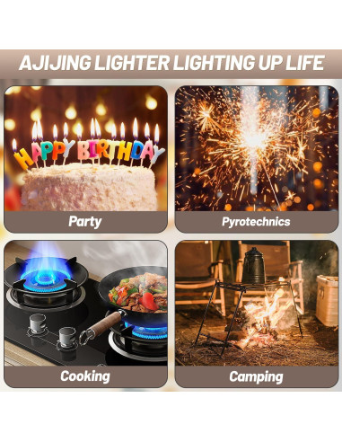 Encendedor Eléctrico AJIJING Oro Rosa Recargable USB Tipo-C