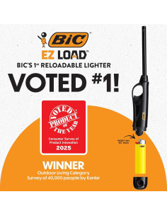 Encendedor Recargable BIC EZ Load + 2 Maxi Pocket - Multiusos 2