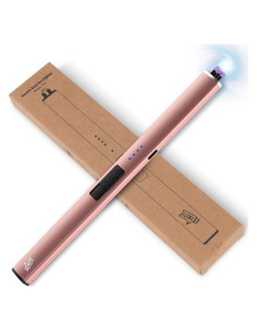 Encendedor Eléctrico Largo TIKETT TK8 Oro Rosa USB Recargable