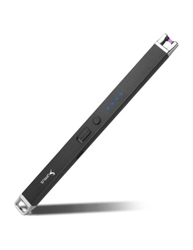 Encendedor Eléctrico Recargable SUPRUS Negro a Prueba de Viento