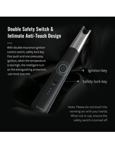 Encendedor Eléctrico ULOMO Recargable a Prueba de Viento 2