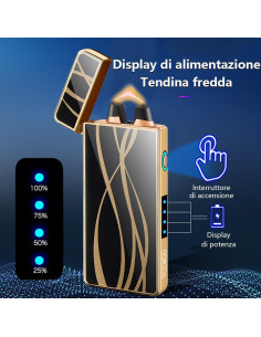 Encendedor Eléctrico YOZWOO Recargable Plasma a Prueba de Viento 2