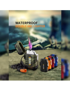 Encendedor Eléctrico Impermeable Navpeak Negro USB 6.9cm 2