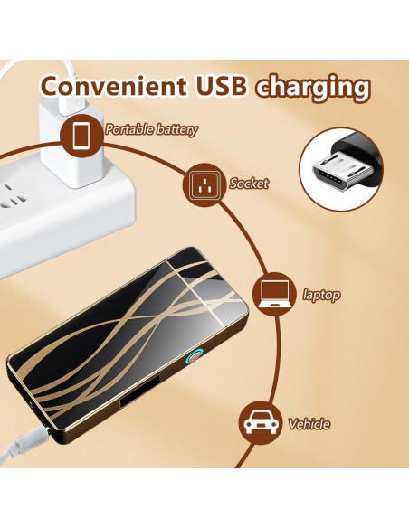 Encendedor Eléctrico RSBYE HT819 Recargable USB Aerodinámico