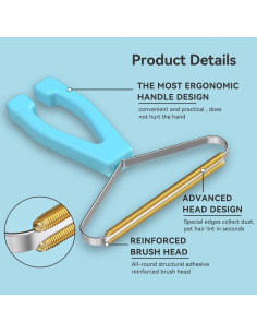 Removedor de Pelo de Mascota FLUOTINE 3 en 1 Reutilizable 2