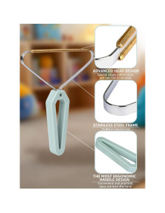 Removedor de Pelo de Mascota Amohaus - Manual, Turquesa 2