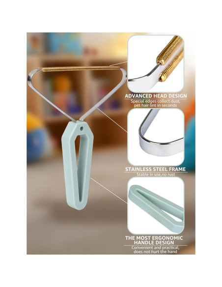 Removedor de Pelo de Mascota Amohaus - Manual, Turquesa