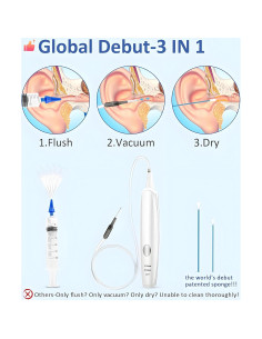 Kit Eliminación Cerumen KISSIMEE HE20 3 en 1 Recargable 2