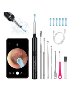 Otoscopio inalámbrico HaYiue Y8 1296P FHD con 6 luces LED