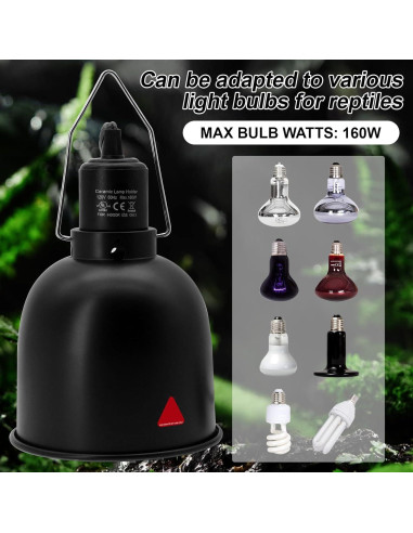 Lámpara de Reptiles MECESOR 5.5" Regulable con Doble Fijación
