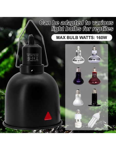 Lámpara de Reptiles MECESOR 5.5" Regulable con Doble Fijación