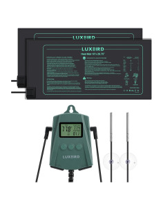 LUXBIRD Combo 2 Pack Alfombrilla Térmica 25.4x52.7cm y Termostato